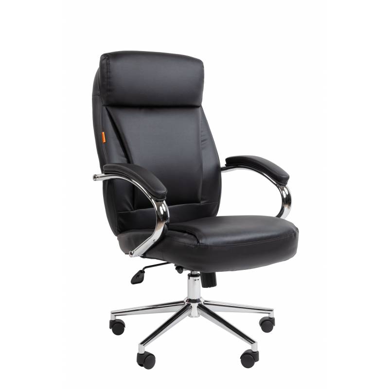 Кресло руководителя Chairman 794 Россия хром экокожа черная главное фото