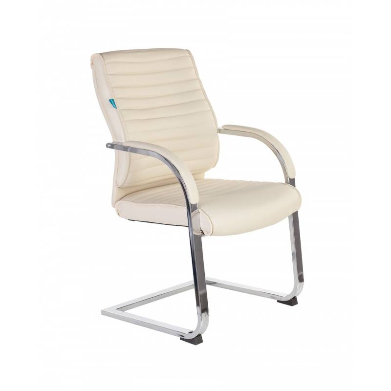 Кресло Бюрократ T-8010-LOW-V/IVORY на полозьях слоновая кость искусственная кожа главное фото