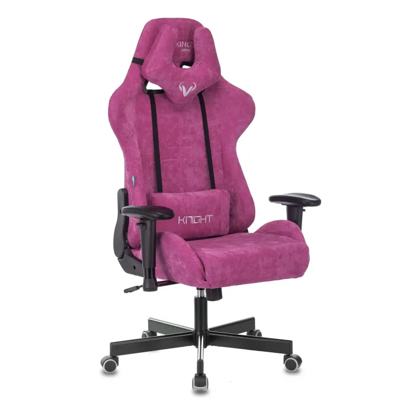 Кресло игровое геймерское Бюрократ VIKING KNIGHT LT15 FABRIC малиновый крестовина металл главное фото