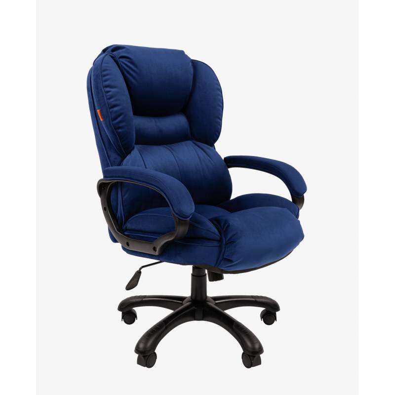 Кресло руководителя Chairman Home 434 Россия ткань Т-82 синее (черный пластик) главное фото