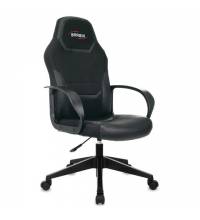Кресло компьютерное BRABIX Alpha GM-018, ткань/экокожа, черное, 532636, GM-018_532636