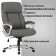 Кресло руководителя PREMIUM Level EX-527, пружинный блок, рециклированная кожа, серое. Фото товара с разных ракурсов.