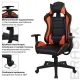 Игровое кресло  "GT Racer GM-100", две подушки, экокожа, черное/оранжевое, 531925. Фото товара с разных ракурсов.