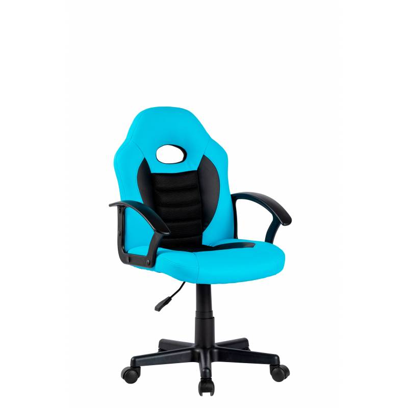 Кресло детское компьютерное CHAIRMAN CH111 экокожа, голубо-черный главное фото