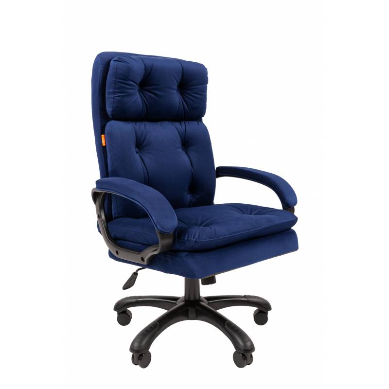 Кресло руководителя Chairman 442 Россия ткань T-82 синий (черный пластик) главное фото