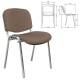 Стул для персонала и посетителей "ИЗО", хромированный каркас, ткань бежевая С-39 главное фото в маленьком размере