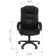 Кресло руководителя Chairman 600 Home черная ткань. Фото товара с разных ракурсов.