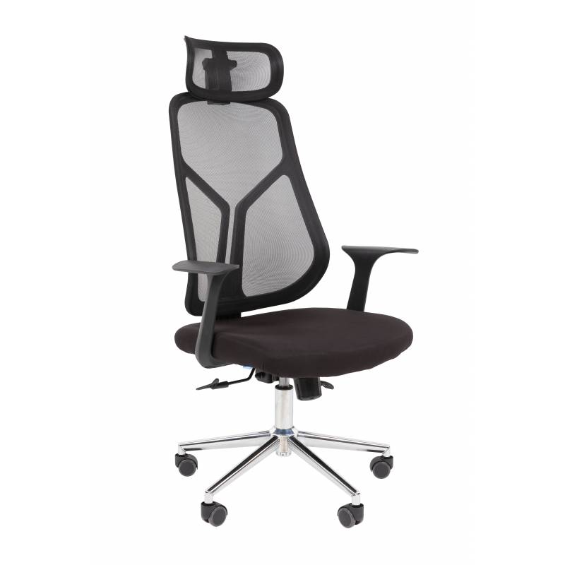 Кресло руководителя Chairman CH588 с подголовником черный пластик, черный главное фото