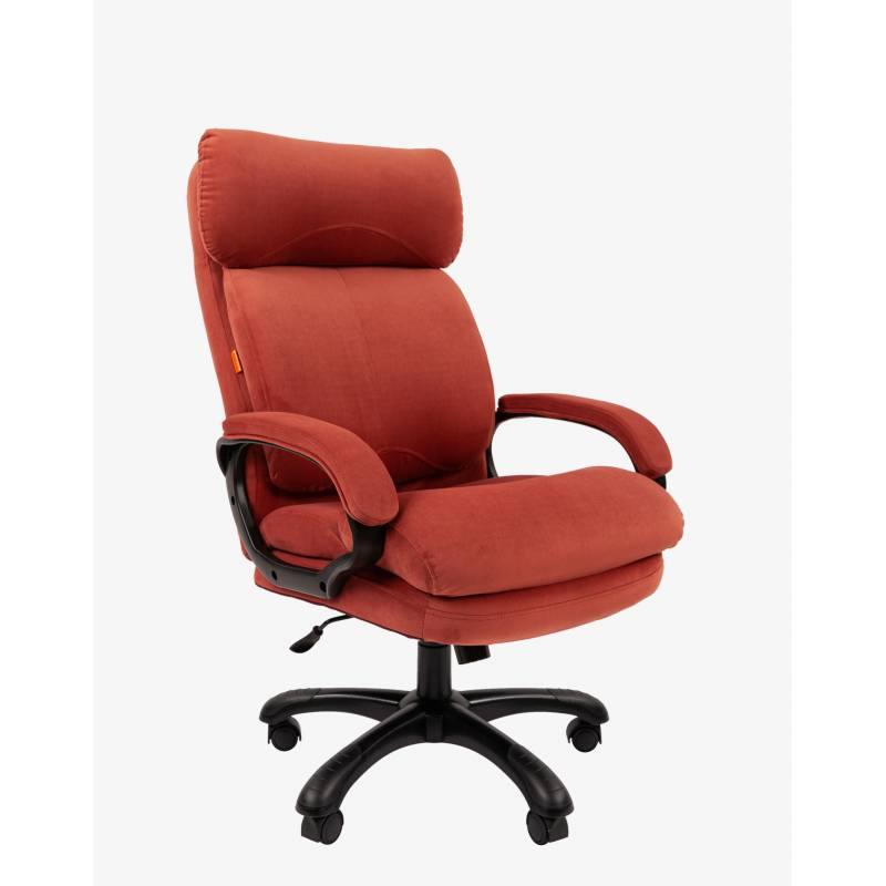 Кресло руководителя Chairman Home 505 Россия ткань Т-28 коралл (черный пластик) главное фото