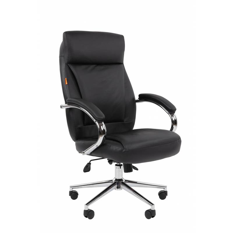 Кресло руководителя Chairman 794 Россия хром нат. кожа/экокожа черная главное фото
