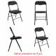 Стулья складные  "Golf CF-007", КОМПЛЕКТ 4шт., черный каркас, кожзам черный, 533032 главное фото в маленьком размере