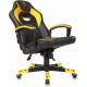 Кресло игровое Zombie GAME 16 черный/желтый текстиль/эко.кожа. Фото товара с разных ракурсов.